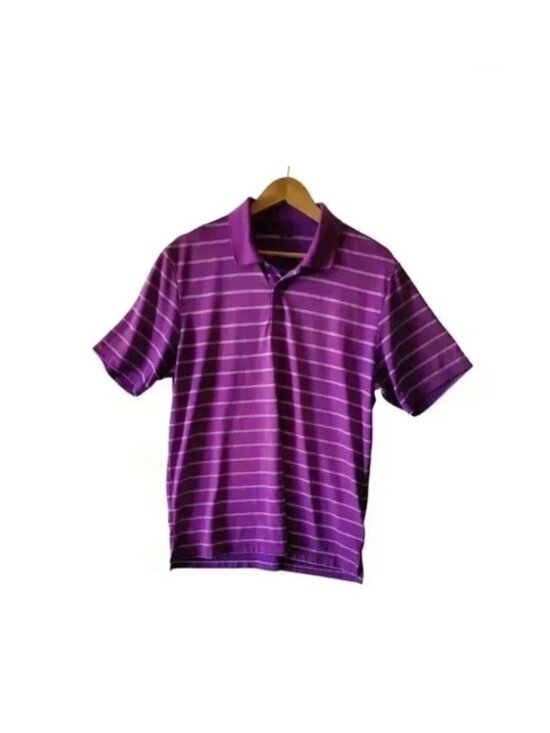 adidas Other - ADIDAS GOLF PURE MOTION MENS POLO SHIRT Size M Purple STRIPED